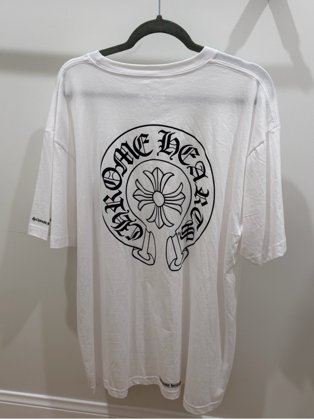 Chrome Hearts White Short-Sleeve Pocket Tee with Black Logo - Picture 8 of 13